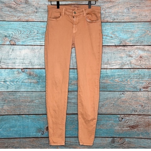 J Brand Jeans 31 Tigers Eye Orange Super Skinny Stretch Boho Casual Colored Y2K - Picture 1 of 11